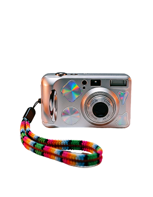 Stylish silver camera